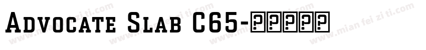 Advocate Slab C65字体转换